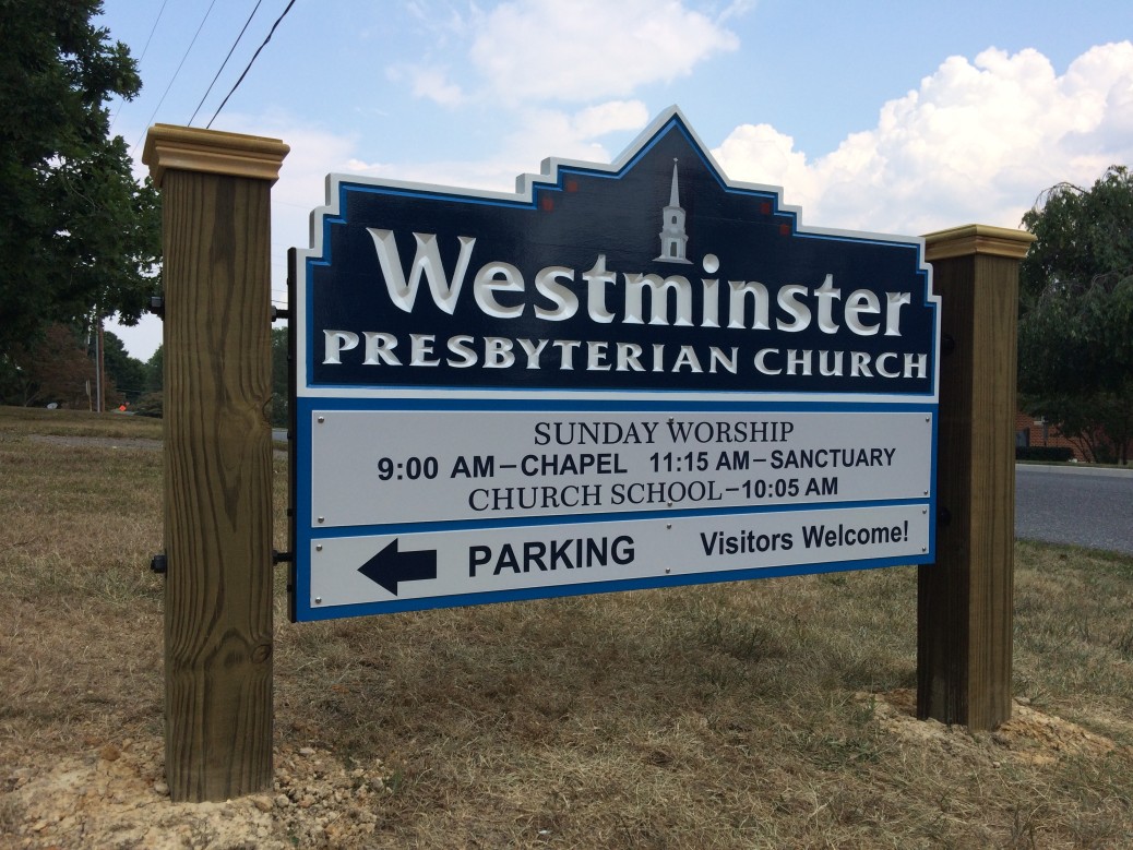 New Church Signs for Westminster Presbyterian Church, Waynesboro